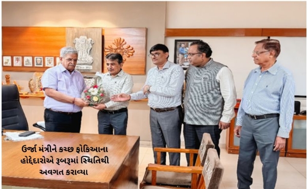 ફોકિઆ દ્વારા ઉર્જામંત્રીને કરાઇ રૂબરૂમાં રજૂઆત
