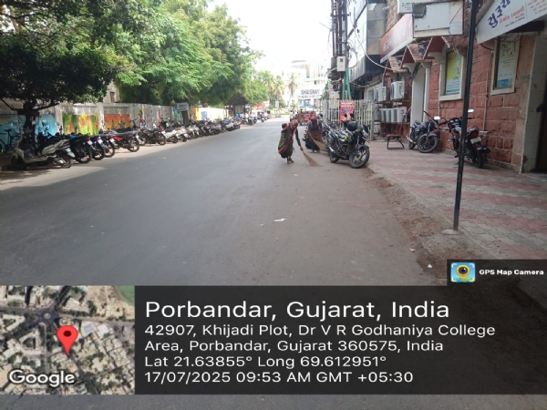 પોરબંદર મનપા દ્વારા શહેરમાં વિવિધ કામગીરી હાથ ધરાઈ.