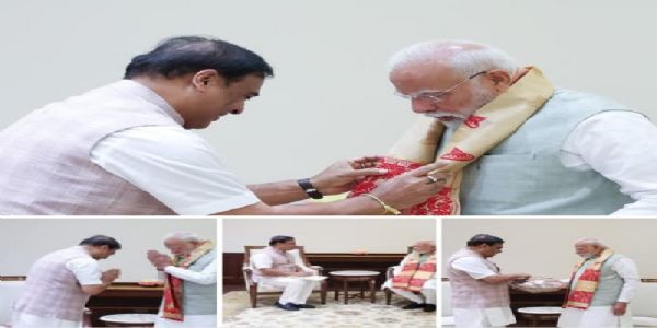 આસામના મુખ્યમંત્રી ડૉ. હિમંત બિસ્વ સરમાએ પ્રધાનમંત્રી મોદી સાથે મુલાકાત કરી
