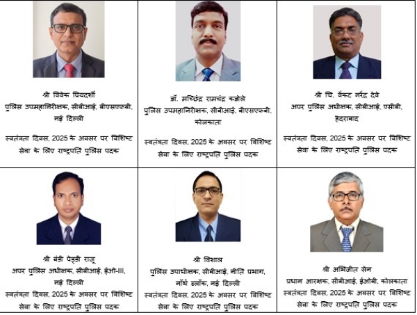 ઉત્કૃષ્ટ અને પ્રશંસનીય સેવાઓ બદલ સન્માનિત