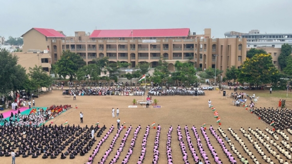 The 79th Independence Day was celebrated with pomp and show by Modasa Kelavani Mandal and all the schools run by the Mandal.