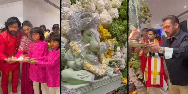 સલમાન ખાને, ગણેશ ચતુર્થીનો તહેવાર ધામધૂમથી ઉજવ્યો