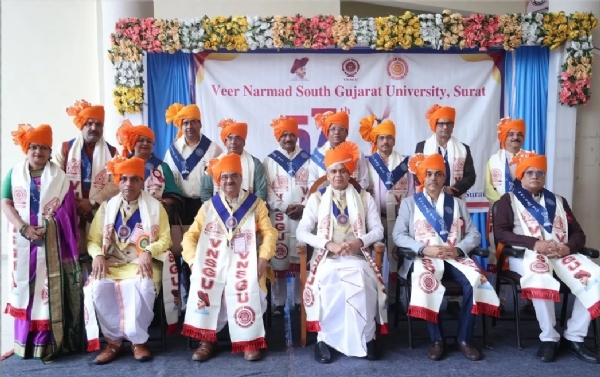 વીર નર્મદ દક્ષિણ ગુજરાત યુનિવર્સિટીનો 57મો પદવીદાન સમારોહ યોજાયો
