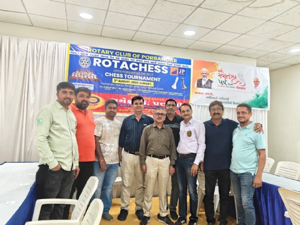 પોરબંદરમાં યોજાનાર રાજ્યકક્ષાના સ્વાતંત્ર્ય દિવસની ઉજવણી અંતર્ગત ચેસ ઓપન પોરબંદર ટુર્નામેન્ટ યોજાઈ.