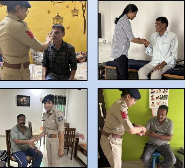 વડોદરા શહેર પોલીસની સી ટીમ દ્વારા રક્ષાબંધનના પર્વની ઉજવણી કરવામાં આવી