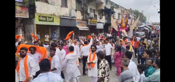 ગોધરા મા પાંચ દિવસ બાદ ગણેશ વિસર્જન યાત્રા નીકળી -૪