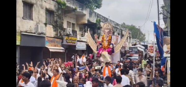 ગોધરા મા પાંચ દિવસ બાદ ગણેશ વિસર્જન યાત્રા નીકળી-૨