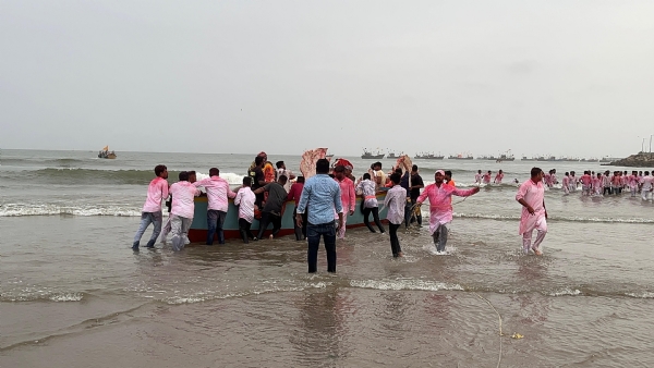 પોરબંદરમાં ધામધૂમ થી ગણેશજીને વિદાય