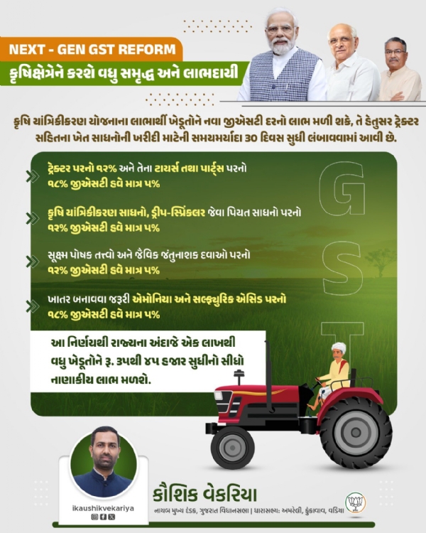 કૃષિ યાંત્રિકીકરણ યોજનામાં સમયમર્યાદા વધારી ખેડૂતોને રાહત