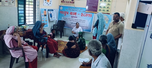 ફટાણા આયુષ્માન આરોગ્ય મંદિર ખાતે પોષણ માસ અને રાષ્ટ્રીય આયુર્વેદ દિવસ અંતર્ગત શિબિર યોજાઈ.