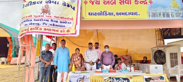 ભાદરવી પુનમ નિમિત્તે અંબાજી પદયાત્રીઓ માટે મહેસાણા આરોગ્ય વિભાગની મેડિકલ સેવાઓ : 14,947 યાત્રાળુઓએ લીધો લાભ
