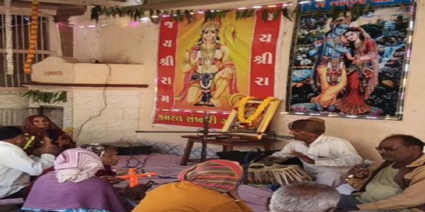 સંખારી ગામે 72 કલાકની અખંડ રામધૂનનો પ્રારંભ