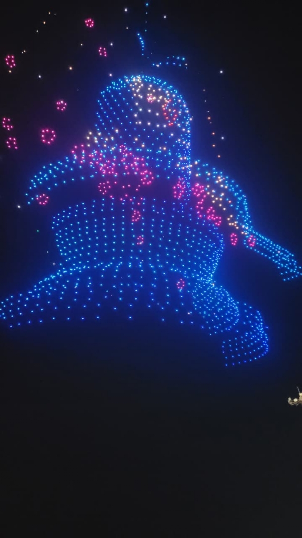 આકાશમાં ત્રણ હજાર ડ્રોનથી સર્જાયા ચિત્રો