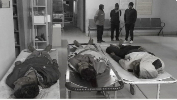 હોસ્પીટલમાં ત્રણેય મૃતકો હોસ્પીટલમાં ત્રણેય મૃતકો