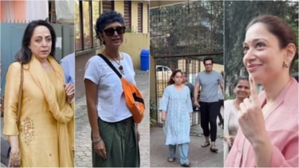 મુંબઈમાં મતદાન માટે આવેલ ફિલ્મી હસ્તીઓ