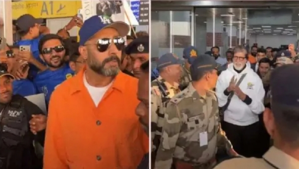 અમિતાભ અને અભિષેક બચ્ચન સુરત પહોંચ્યા