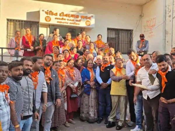 ભાજપ વિજયીની ઉજવણી