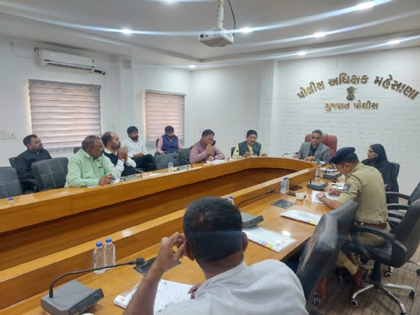 મહેસાણા પોલીસ અધિક્ષક કચેરી ખાતે સંકલન બેઠક, પ્રજાની સુરક્ષા અને સલામતી મુદ્દે વિસ્તૃત ચર્ચા