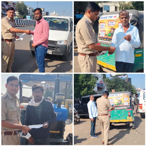 રોડ સેફ્ટી માસ-૨૦૨૬ દરમિયાન મહેસાણા શહેરમાં આરટીઓની નો-પાર્કિંગ સામે કડક કાર્યવાહી