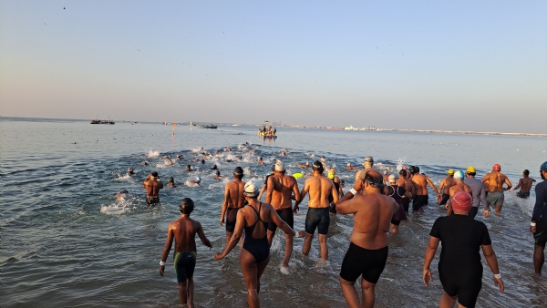 પોરબંદરમાં રાષ્ટ્રીયકક્ષાની સમુદ્રી તરણ સ્પર્ધા તથા ટ્રાએથલોન સમપ્પન.