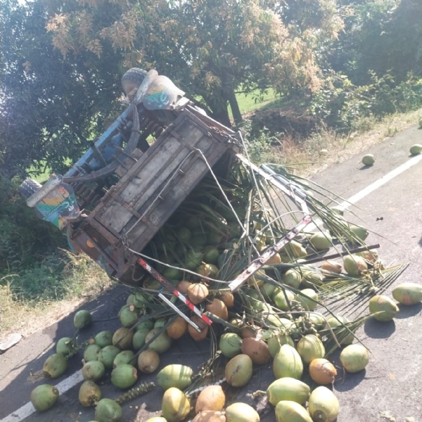 માધુપુર રોડ પર ત્રિપલ અકસ્માત