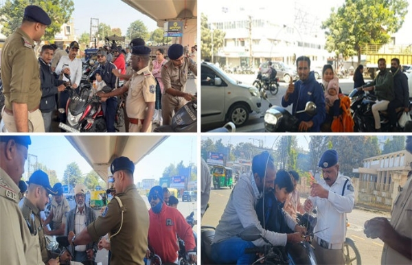 ટ્રાફિક પોલીસની સરાહનીય કામગીરી ટ્રાફિક પોલીસની સરાહનીય કામગીરી