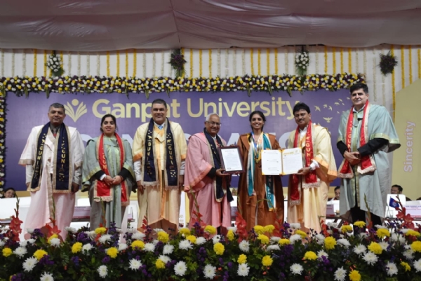 ખેરવામાં ગણપત યુનિવર્સિટીના ૧૯મા પદવીદાન સમારોહમાં ૪,૭૨૧ વિદ્યાર્થીઓને પદવીઓ એનાયત