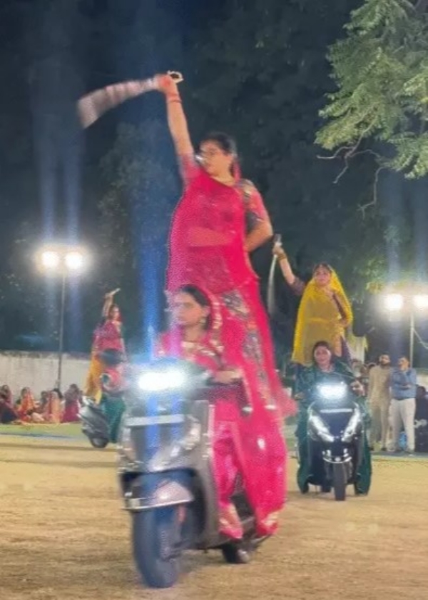 A brave procession of 200 Kshatriya women at Ranjit Vilas Palace in Rajkot