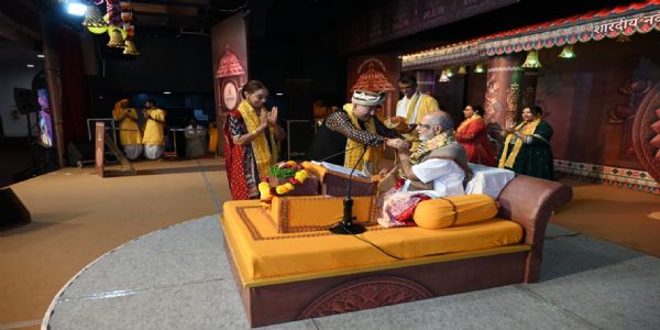 સાંદીપનિ વિદ્યાનિકેતન ખાતે શ્રીરામચરિત માનસ અનુષ્ઠાનમાં શ્રીરામજન્મોત્સવની ઉજવણી.