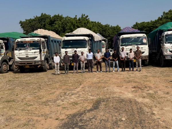 વહીવટી તંત્ર અને ખાણ-ખનીજ વિભાગની સંયુક્ત ટીમ નો દરોડો
