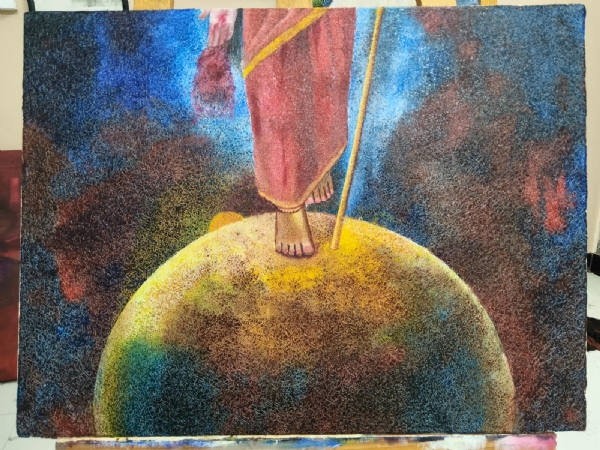 મુસ્લિમ ચિત્રકારે કંડાર્યું માં આદ્યશક્તિનું ચિત્ર