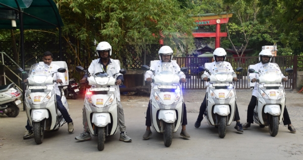 Five bike ambulances provide immediate and free health services in Ektanagar Five bike ambulances provide immediate and free health services in Ektanagar