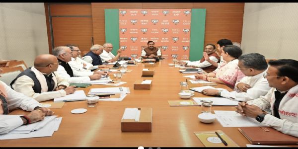 ભાજપની બેઠકમાં, આગામી કાર્યયોજના પર ચર્ચા થઈ