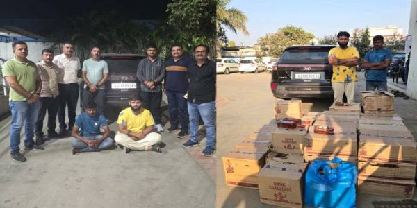 આટકોટ નજીકથી ફિલ્મી ઢબે પીછો કરી 1532 બોટલ અંગ્રેજી દારૂ ભરેલી મોંઘીદાટ ક્રેટા કાર પકડાઈ