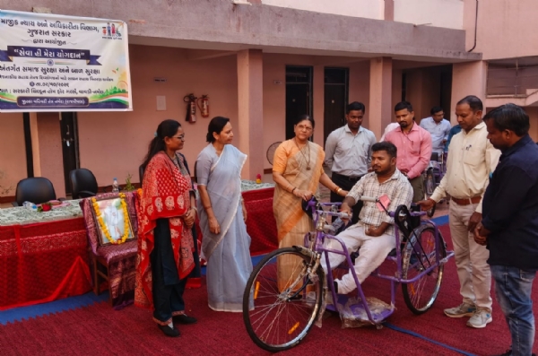 including Divyangjan in Narmada district under Seva Mera Priyav Abhiyan