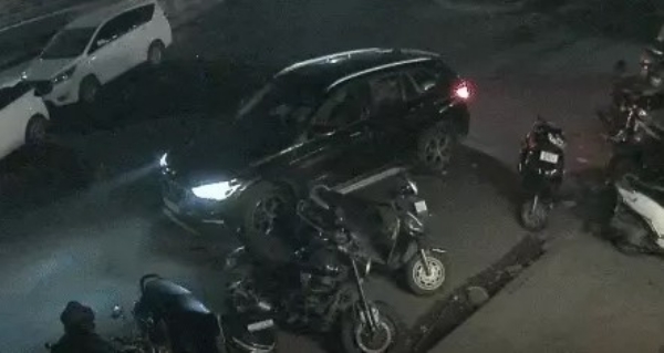 A reckless car driver rammed into other vehicles on ISKCON Bridge, hitting 3 cars including a BMW.