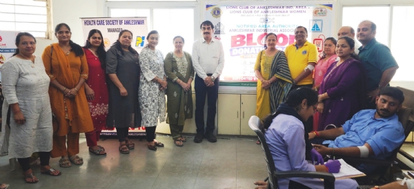 અંકલેશ્વરમાં લાયન્સ ક્લબનો યોજાયો રક્તદાન કેમ્પ 70 થી વધુ બોટલ રક્ત એકત્ર કરાયું