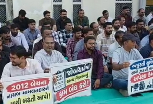 પાટણમાં 300 મહેસૂલી કર્મચારીઓ અચોક્કસ મુદતની હડતાળ પર, આવક-જાતિના દાખલા સહિતની સેવાઓ ઠપ પાટણમાં 300 મહેસૂલી કર્મચારીઓ અચોક્કસ મુદતની હડતાળ પર, આવક-જાતિના દાખલા સહિતની સેવાઓ ઠપ