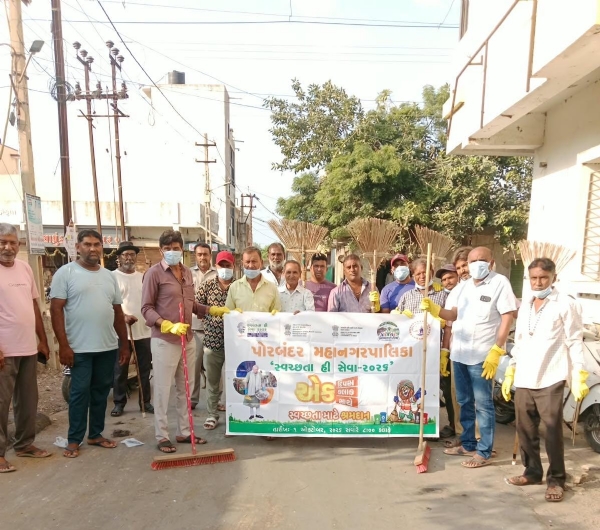 પોરબંદર  મહાનગરપાલિકાના  1 થી 13 વોર્ડમાં  ‘સ્વચ્છતા હી સેવા–2026 ’  અંતર્ગત સ્વચ્છતા અભિયાન