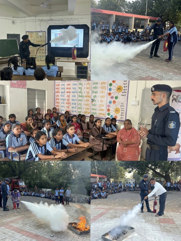 ફાયર સેફ્ટી અંગે તાલીમ આપવામાં આવી