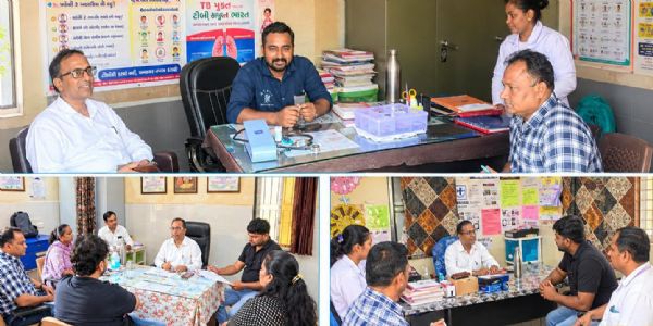 ગઢડા તાલુકાના પીપળીયા અને સારંગપરડા સબ સેન્ટરની જિલ્લા ક્ષય અધિકારીએ મુલાકાત લીધી