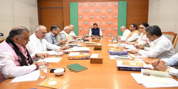 ભાજપ અધ્યક્ષ નીતિન નવીને રાષ્ટ્રીય મહાસચિવો સાથે બેઠક યોજી,સંગઠન અને ચૂંટણી વ્યૂહરચના પર વિચારવિમર્શ