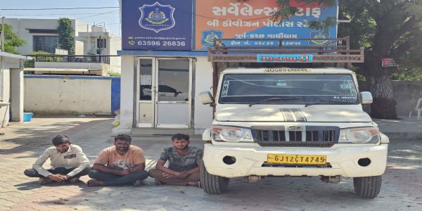 ગાંધીધામ જીઆઈડીસીમાં રૂ.10.47 લાખની કેબલ વાયર ચોરીનો ભેદ ઉકેલાયો, ત્રણ આરોપી ઝડપાયા