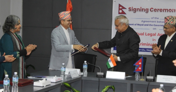 નેપાળ અને ભારતે પરસ્પર કાનૂની સહાય કરાર પર હસ્તાક્ષર કર્યા