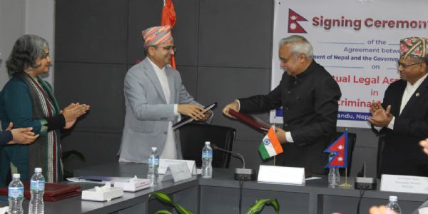 નેપાળ અને ભારતે પરસ્પર કાનૂની સહાય કરાર પર હસ્તાક્ષર કર્યા