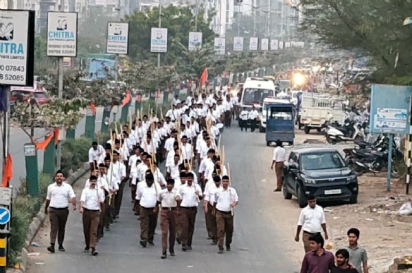 રા.સ્વ.સંઘ સાબરમતી ભાગ દ્વારા સંત રોહિતદાસ જન્મજયંતિ નિમિતે પથસંચલન