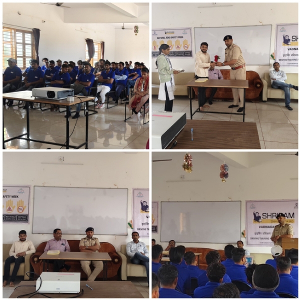 વડનગરની ભીખીબા કોલેજ ખાતે આરટીઓ દ્વારા રોડ સેફ્ટી જાગૃતિ કાર્યક્રમ યોજાયો વડનગરની ભીખીબા કોલેજ ખાતે આરટીઓ દ્વારા રોડ સેફ્ટી જાગૃતિ કાર્યક્રમ યોજાયો