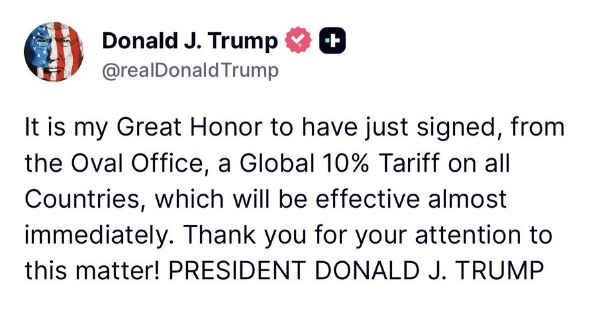 વ્હાઇટ હાઉસે ટ્રુથસોશિયલ પર શેર કરેલી ટ્રમ્પની પોસ્ટ વ્હાઇટ હાઉસે ટ્રુથસોશિયલ પર શેર કરેલી ટ્રમ્પની પોસ્ટ