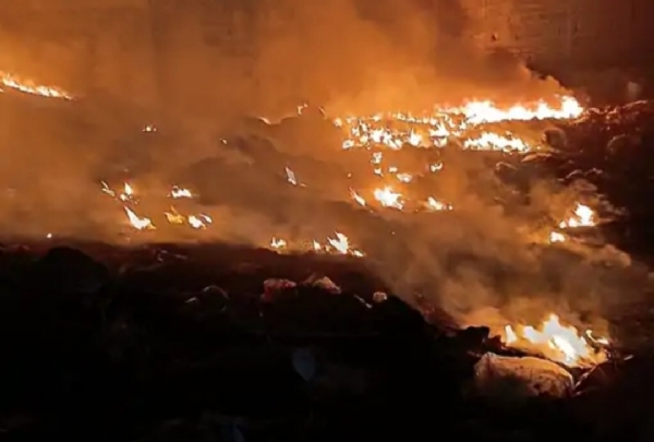 તાંતીથૈયામાં કચરાના ઢગલામાં આગ તાંતીથૈયામાં કચરાના ઢગલામાં આગ