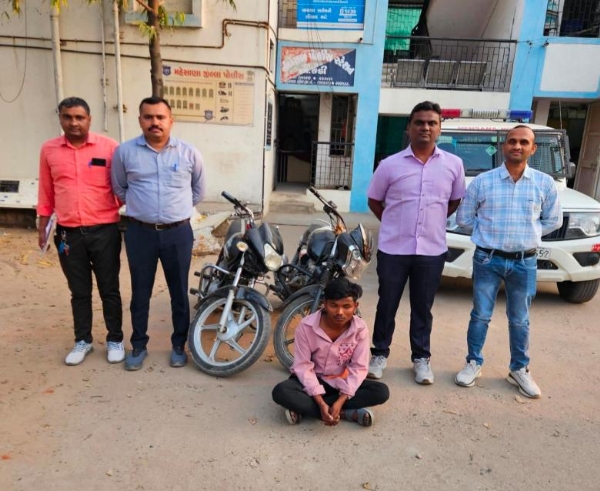 એલસીબી મહેસાણાની કાર્યવાહી: 3.34 લાખના ચોરીના મુદ્દામાલ સાથે બે આરોપી ઝડપી